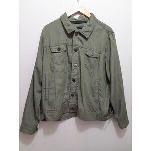 Tahari Womens XL Gorpcore Utility Outdoor Lyocell Bomber Jacket Khaki Green